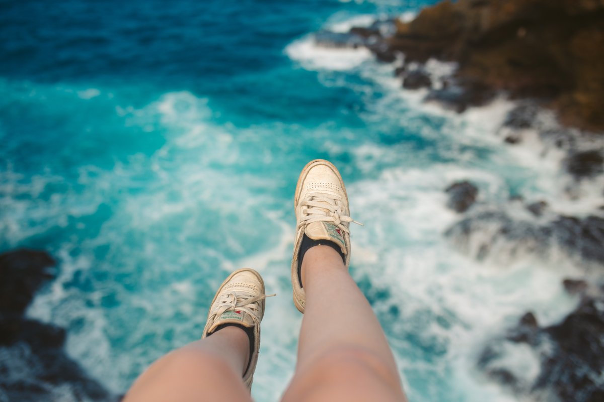 Puerto Rico hanging over cliff